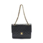 Pre-owned Leather shoulder-bags Chanel Vintage , Black , Dames