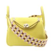 Pre-owned Leather shoulder-bags Hermès Vintage , Yellow , Dames