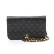 Pre-owned Leather chanel-bags Chanel Vintage , Black , Dames