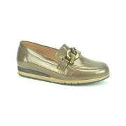 Kant Mocassin met Brons Details Gabor , Yellow , Dames