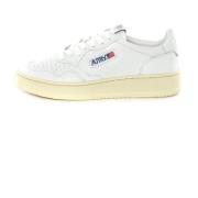 Leren Sneaker met Logo Patch Autry , White , Dames