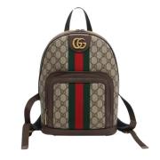 Pre-owned Canvas backpacks Gucci Vintage , Beige , Dames