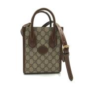 Pre-owned Canvas totes Gucci Vintage , Brown , Dames