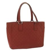 Pre-owned Canvas totes Gucci Vintage , Red , Dames