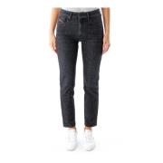 Slim Fit Mid Waist Jeans Diesel , Black , Dames