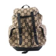 Pre-owned Wool backpacks Gucci Vintage , Beige , Dames