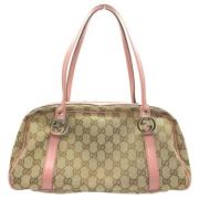 Pre-owned Canvas gucci-bags Gucci Vintage , Beige , Dames