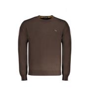 Bruine Wollen Trui Lange Mouw Shirt Harmont & Blaine , Brown , Heren