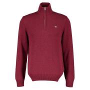 Casual Katoenen Halfzip Gant , Red , Heren