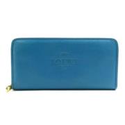 Pre-owned Leather wallets Loewe Pre-owned , Blue , Dames