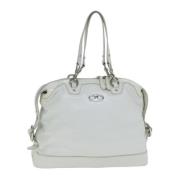 Pre-owned Coated canvas handbags Celine Vintage , White , Dames