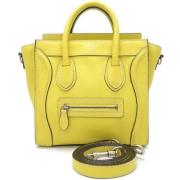 Pre-owned Leather totes Celine Vintage , Yellow , Dames