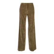 Ribfluweel Bruine Broek Plain Units , Brown , Dames