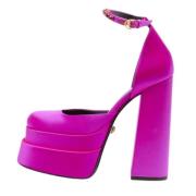 Pre-owned Satin heels Versace Pre-owned , Purple , Dames