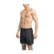 Stijlvolle zwemshorts met zijprint Bikkembergs , Black , Heren