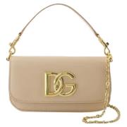 Leather crossbody-bags Dolce & Gabbana , Beige , Dames