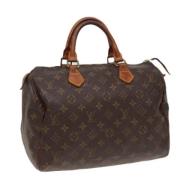 Pre-owned Canvas handbags Louis Vuitton Vintage , Brown , Dames