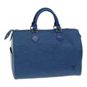 Pre-owned Leather handbags Louis Vuitton Vintage , Blue , Dames