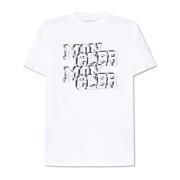 T-shirt met logo Moncler , White , Heren