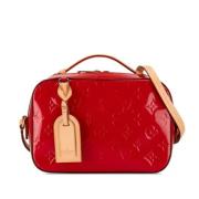 Pre-owned Leather handbags Louis Vuitton Vintage , Red , Dames