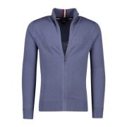 Blauwe Vest met Rits Tommy Hilfiger , Blue , Heren