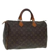 Pre-owned Canvas handbags Louis Vuitton Vintage , Brown , Dames