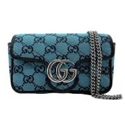 Pre-owned Canvas gucci-bags Gucci Vintage , Blue , Dames