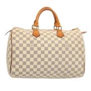 Pre-owned Canvas handbags Louis Vuitton Vintage , White , Dames