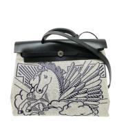 Pre-owned Canvas handbags Hermès Vintage , Gray , Dames