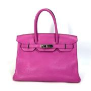 Pre-owned Leather handbags Hermès Vintage , Pink , Dames