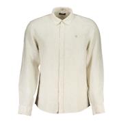 Beige Overhemd Met Lange Mouwen Geborduurd Logo North Sails , Beige , ...