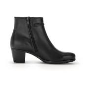 Elegante leren enkellaars - zwart Gabor , Black , Dames