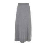 Kasjmier Wol Rok Grijs Allude , Gray , Dames