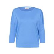 Blauwe Milasz R-Neck Pullover Saint Tropez , Blue , Dames