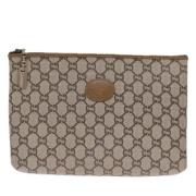 Pre-owned Canvas clutches Gucci Vintage , Beige , Dames