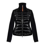 Cardigan Tricot Moncler , Black , Dames