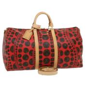 Pre-owned Canvas travel-bags Louis Vuitton Vintage , Red , Dames