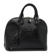 Pre-owned Coated canvas handbags Louis Vuitton Vintage , Black , Dames