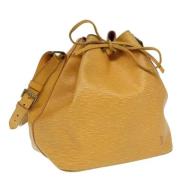 Pre-owned Leather shoulder-bags Louis Vuitton Vintage , Yellow , Dames