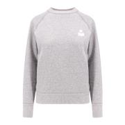 Flocked Logo Sweatshirt Isabel Marant Étoile , Gray , Dames