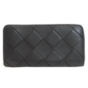 Pre-owned Leather wallets Bottega Veneta Vintage , Black , Dames