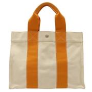 Pre-owned Canvas handbags Hermès Vintage , Beige , Dames