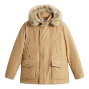 Beige Donsjas Waterbestendig Woolrich , Beige , Heren