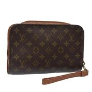 Pre-owned Canvas clutches Louis Vuitton Vintage , Brown , Dames