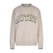 Grijze College Sweatshirt met Spoor Detail Autry , Gray , Dames