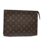 Pre-owned Canvas pouches Louis Vuitton Vintage , Brown , Dames