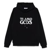 Zwarte Ti Amo Hoodie Gcds , Black , Heren