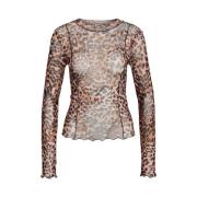 VIP LX Zwart/LEO Longsleeve Top Noisy May , Multicolor , Dames