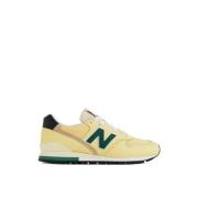 USA Sneakers Sulphur/Forest Green Logo New Balance , Yellow , Heren