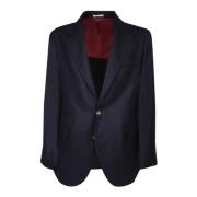 Luxe Blauwe Cashmere Blazer Brunello Cucinelli , Blue , Heren